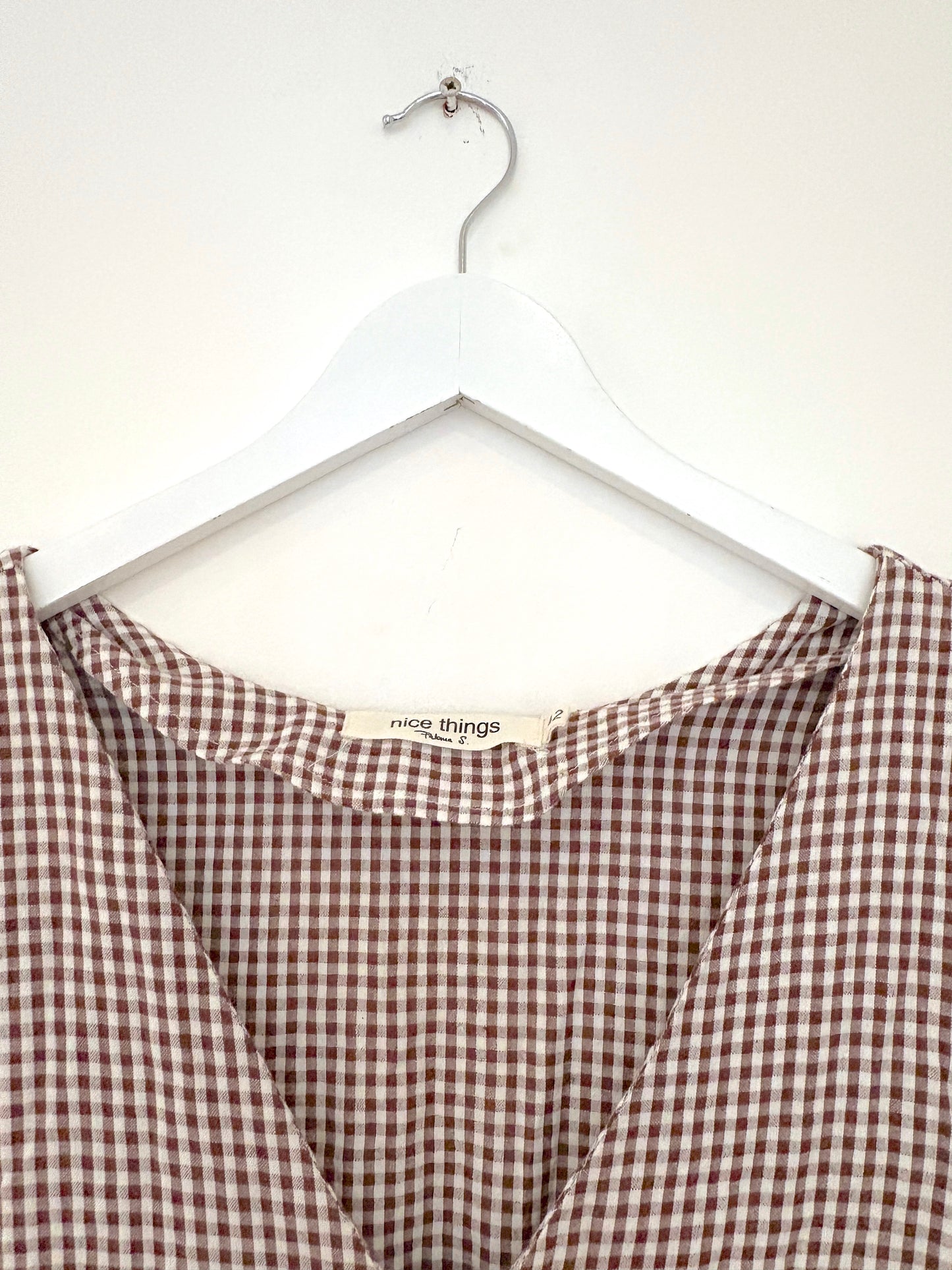 Nice Things Gingham Jumpsuit UK 14