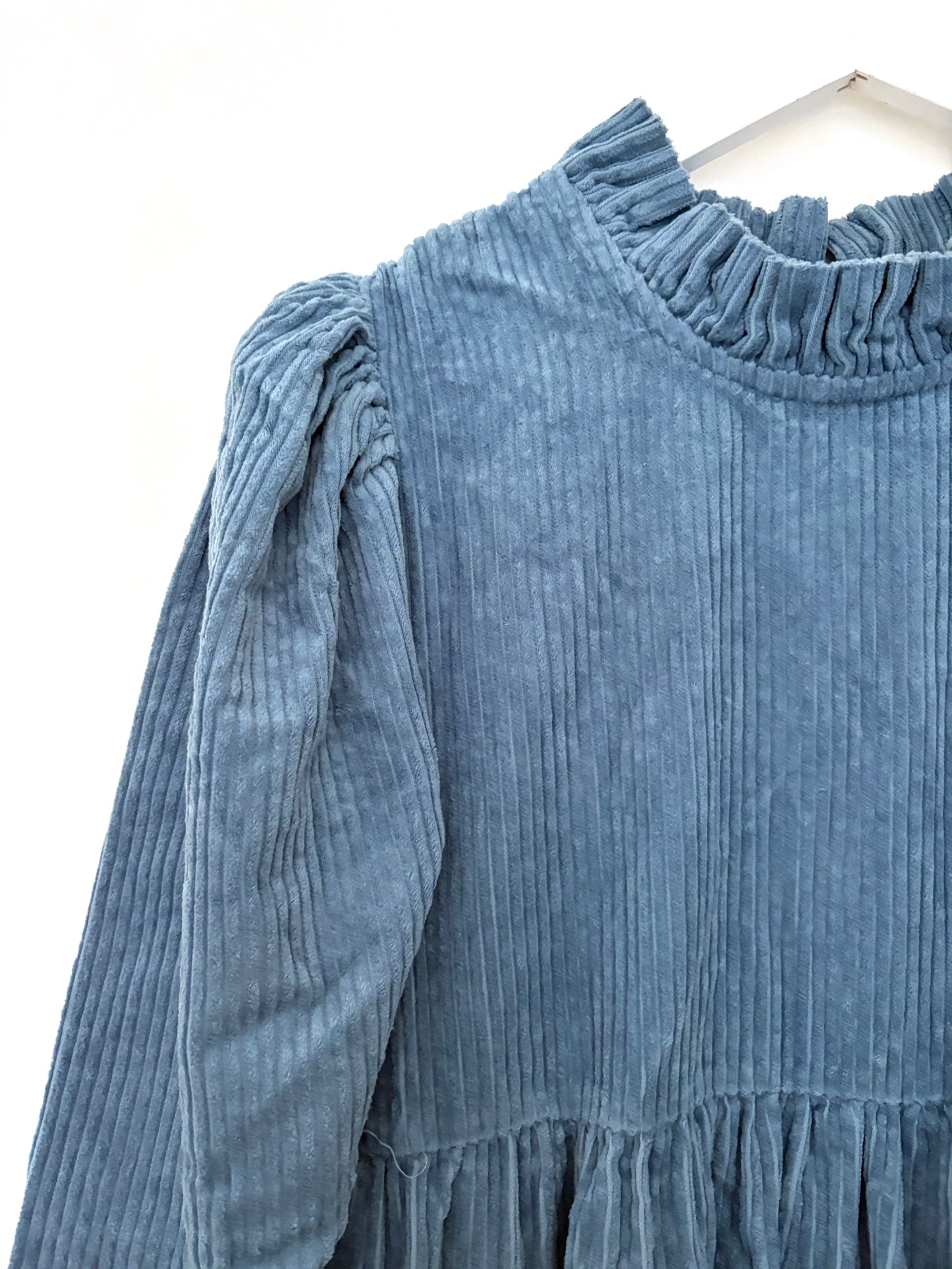 Johanna Sands Blue Corduroy Dress UK 14