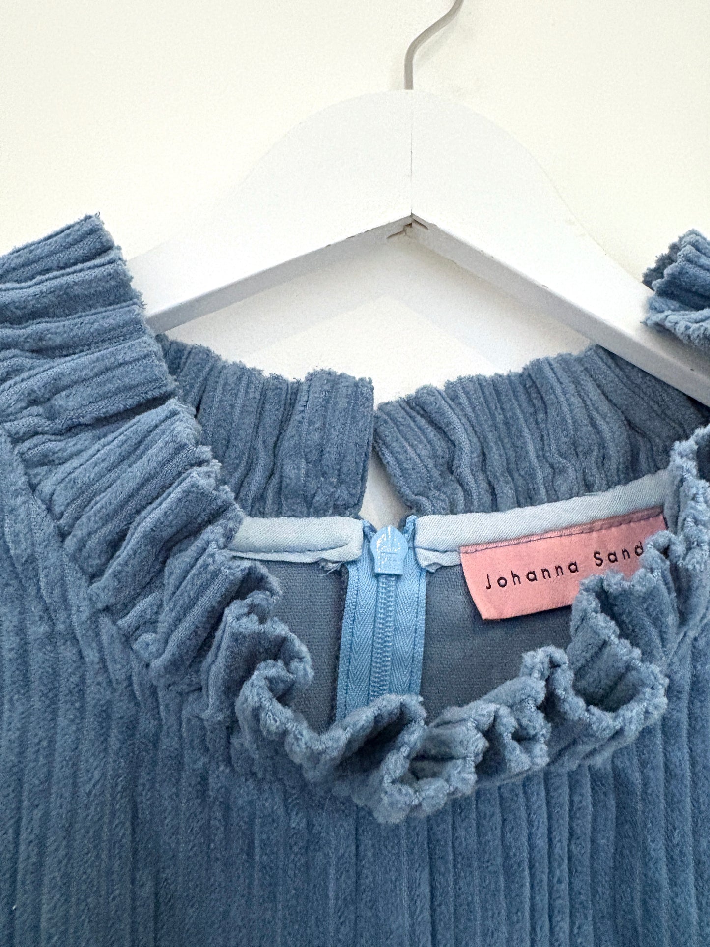 Johanna Sands Blue Corduroy Dress UK 14