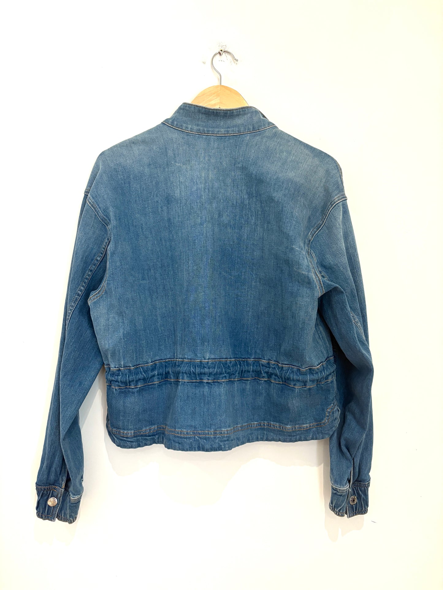 New With Tags Veronica Beard Peplum Denim Jacket S