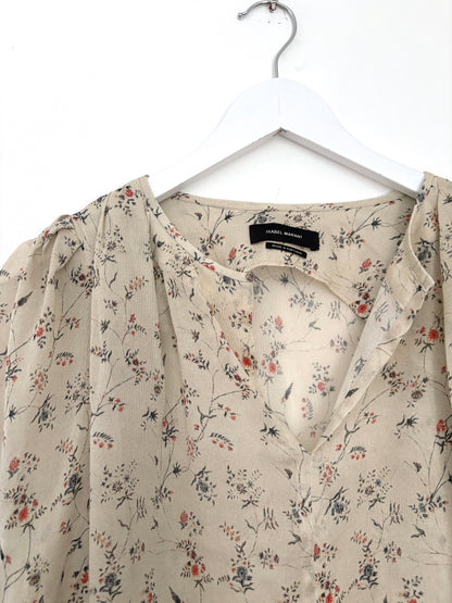 Isabel Marant Floral Silk Blouse UK 8