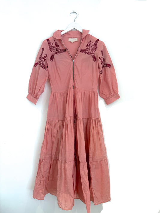 Tallulah & Hope Pink Cotton Dress UK 6