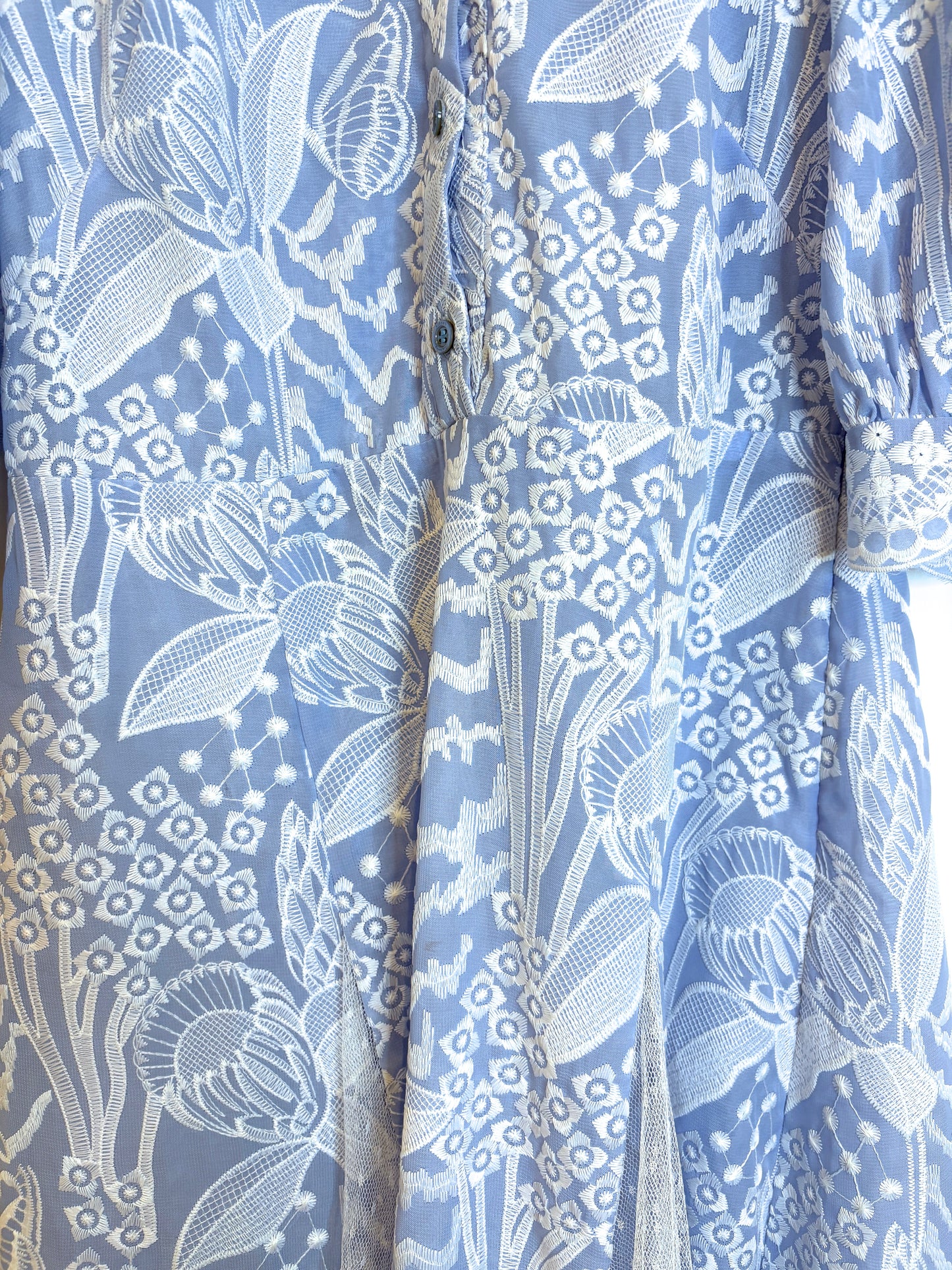 Temperley Blue Lace Dress UK 10