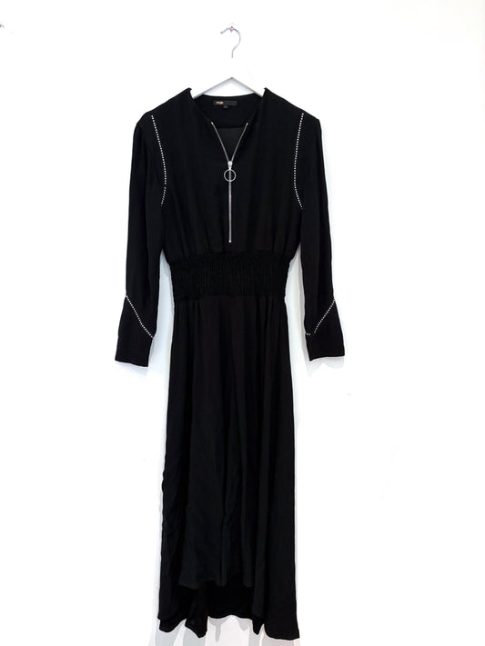Maje Rimage Studded Midi Dress L