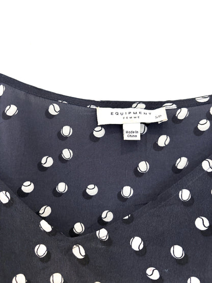 Equipment Spot Print Silk Camisole S