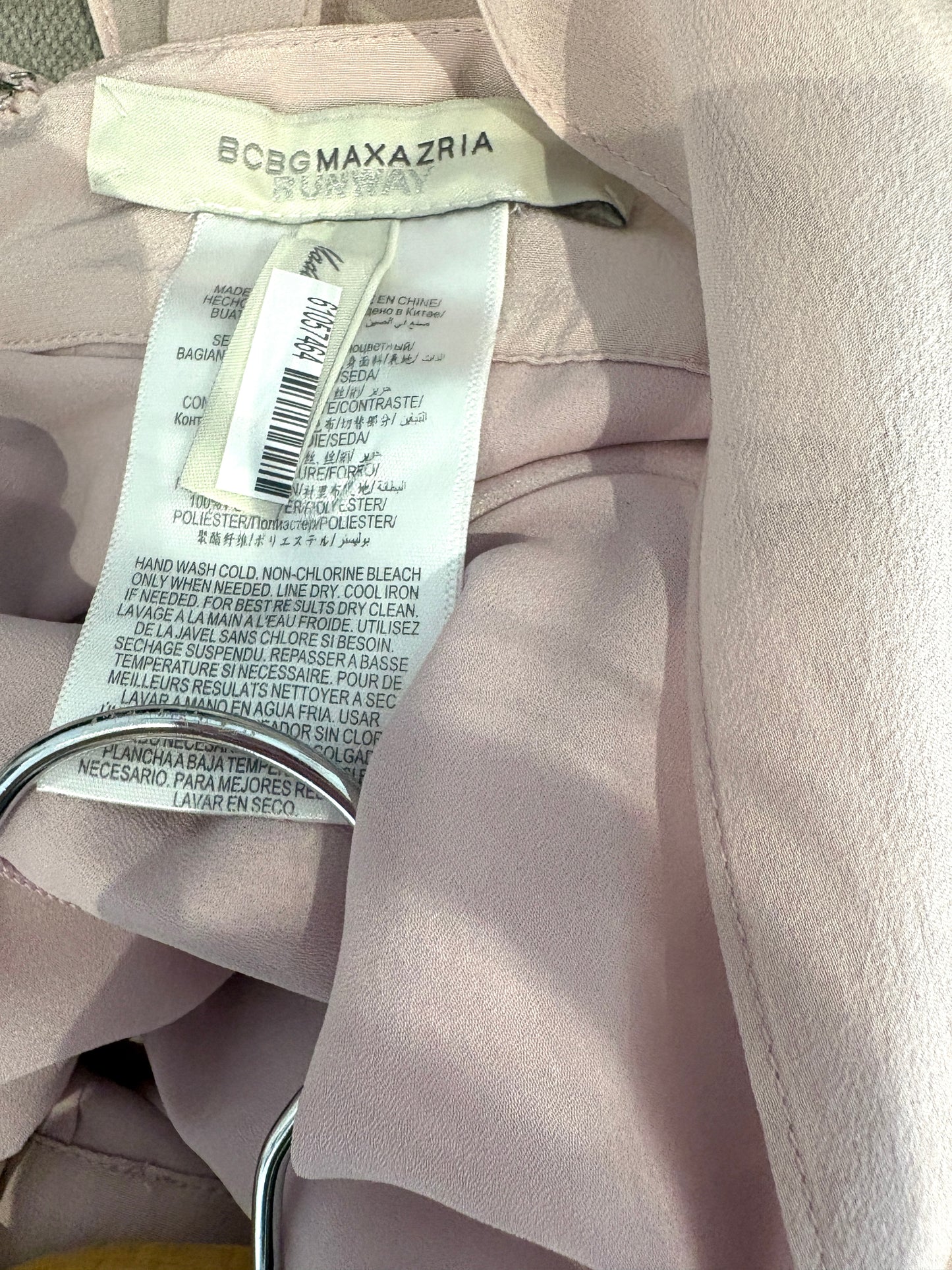 BCBG Max Azria Runway Pink Maxi Dress UK 8