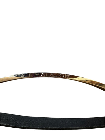 Halston Silver Leather Belt M