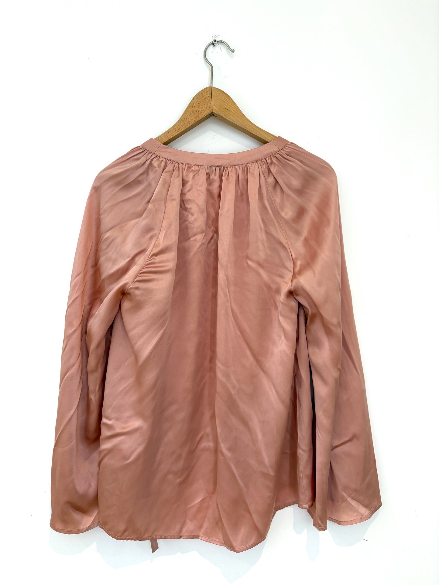 Lily & Lionel Silk Peach Blouse UK 8