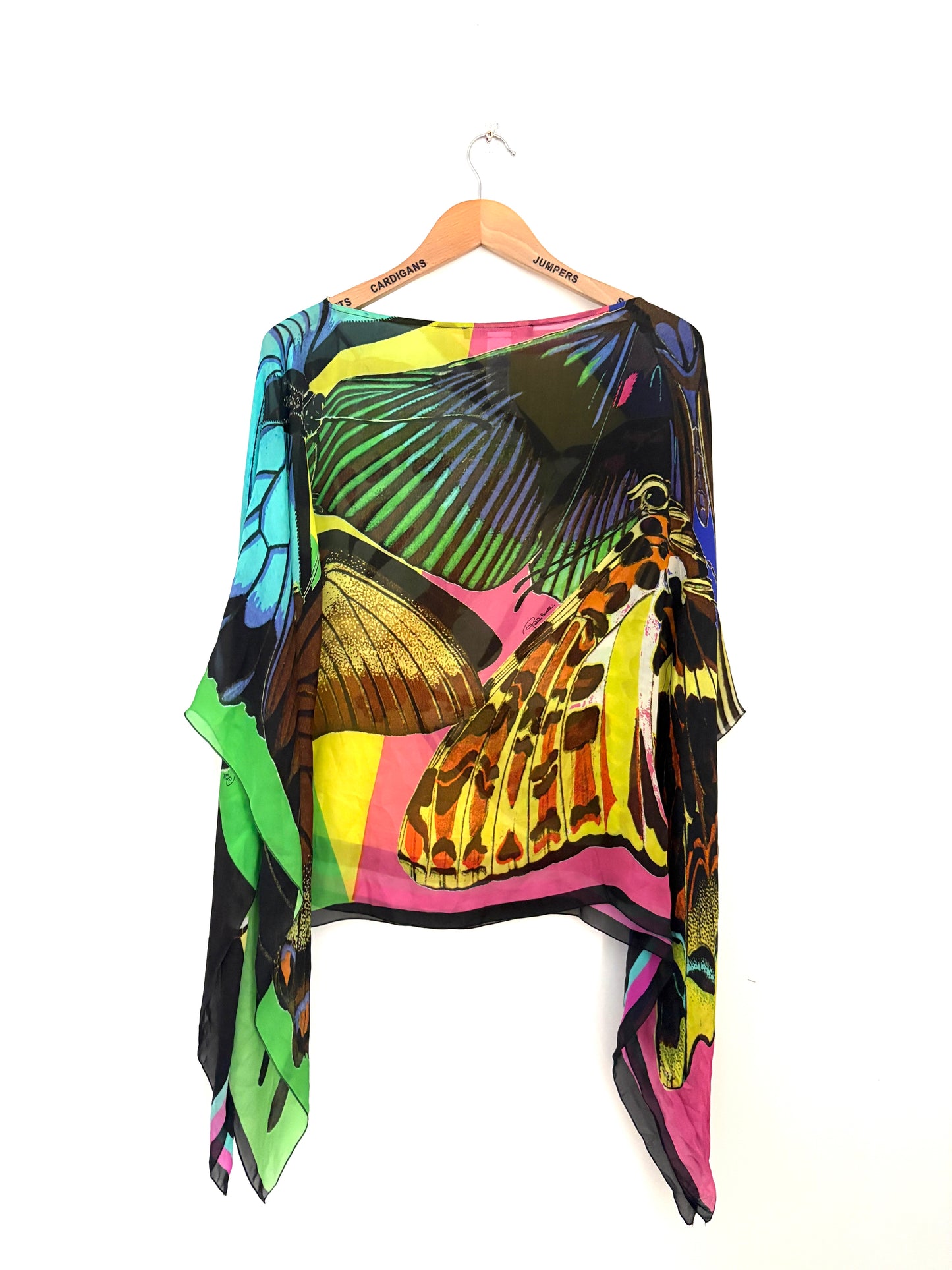 Roberto Cavali Multicolour Silk Print Kaftan UK 10