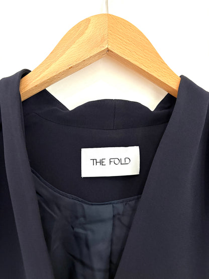 The Fold Navy Peplum Blazer Jacket UK 12
