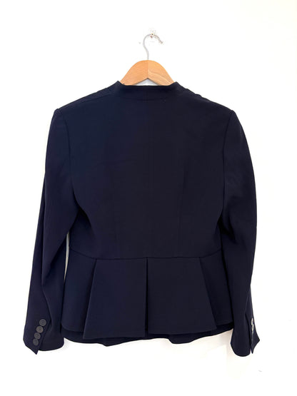The Fold Navy Peplum Blazer Jacket UK 12