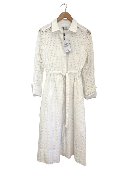 The Fold Sibelo White Cotton Broderie Dress