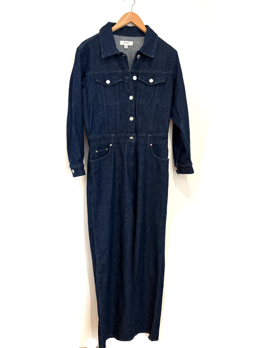 Reiss Frankie Relaxed Denim Jumpsuit