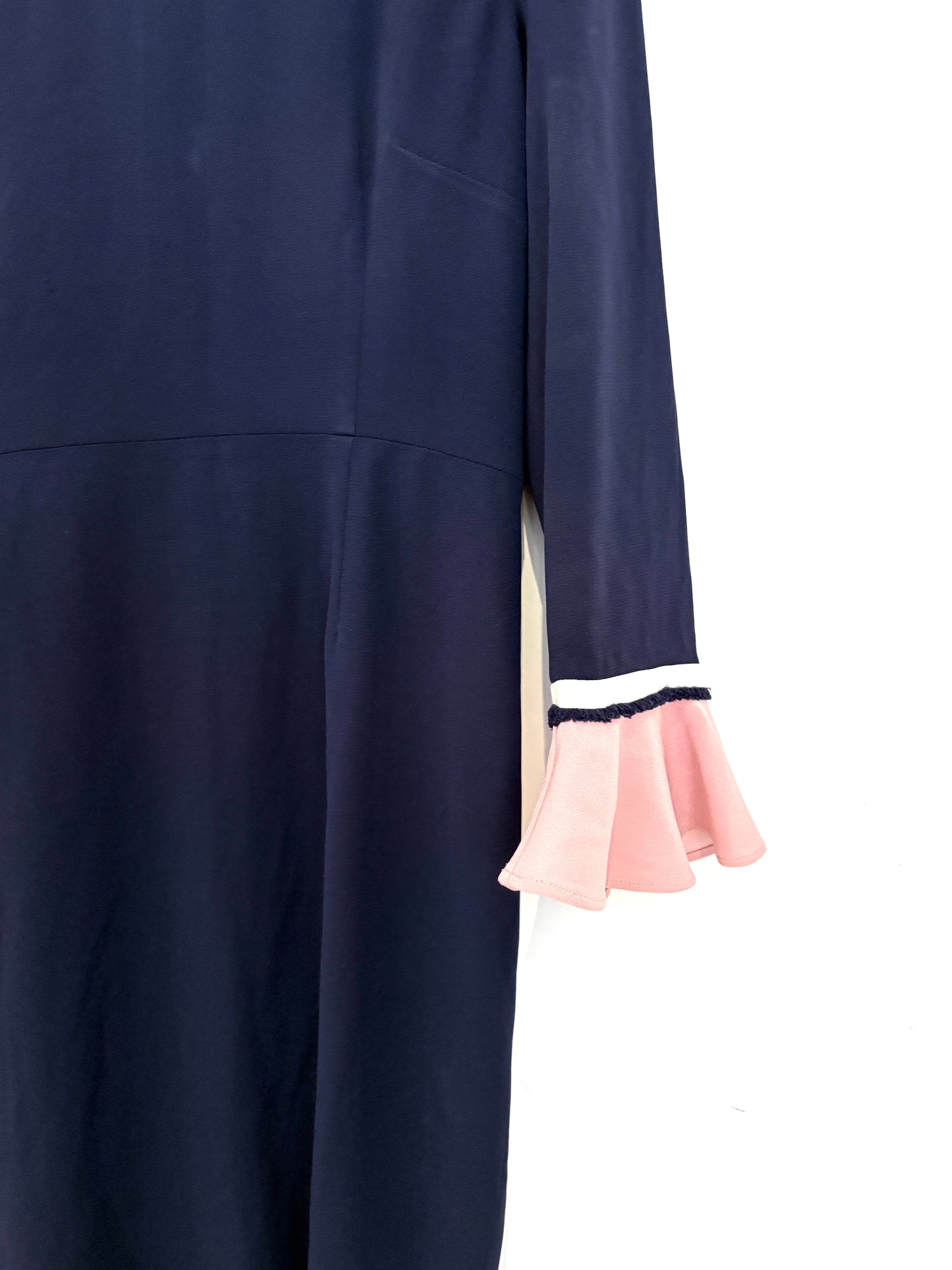 The Fold Navy Crepe Dress UK 12