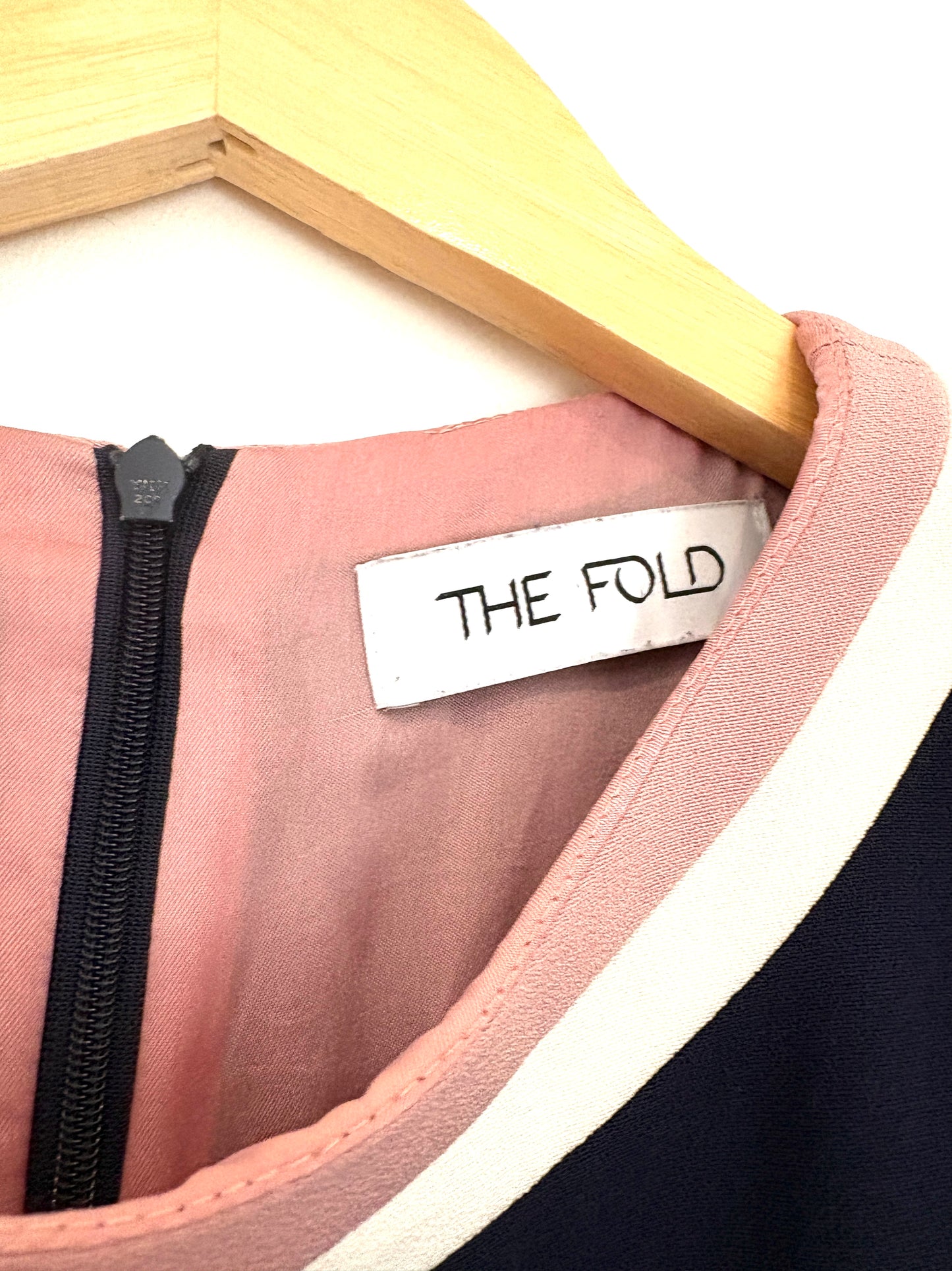 The Fold Navy Crepe Dress UK 12