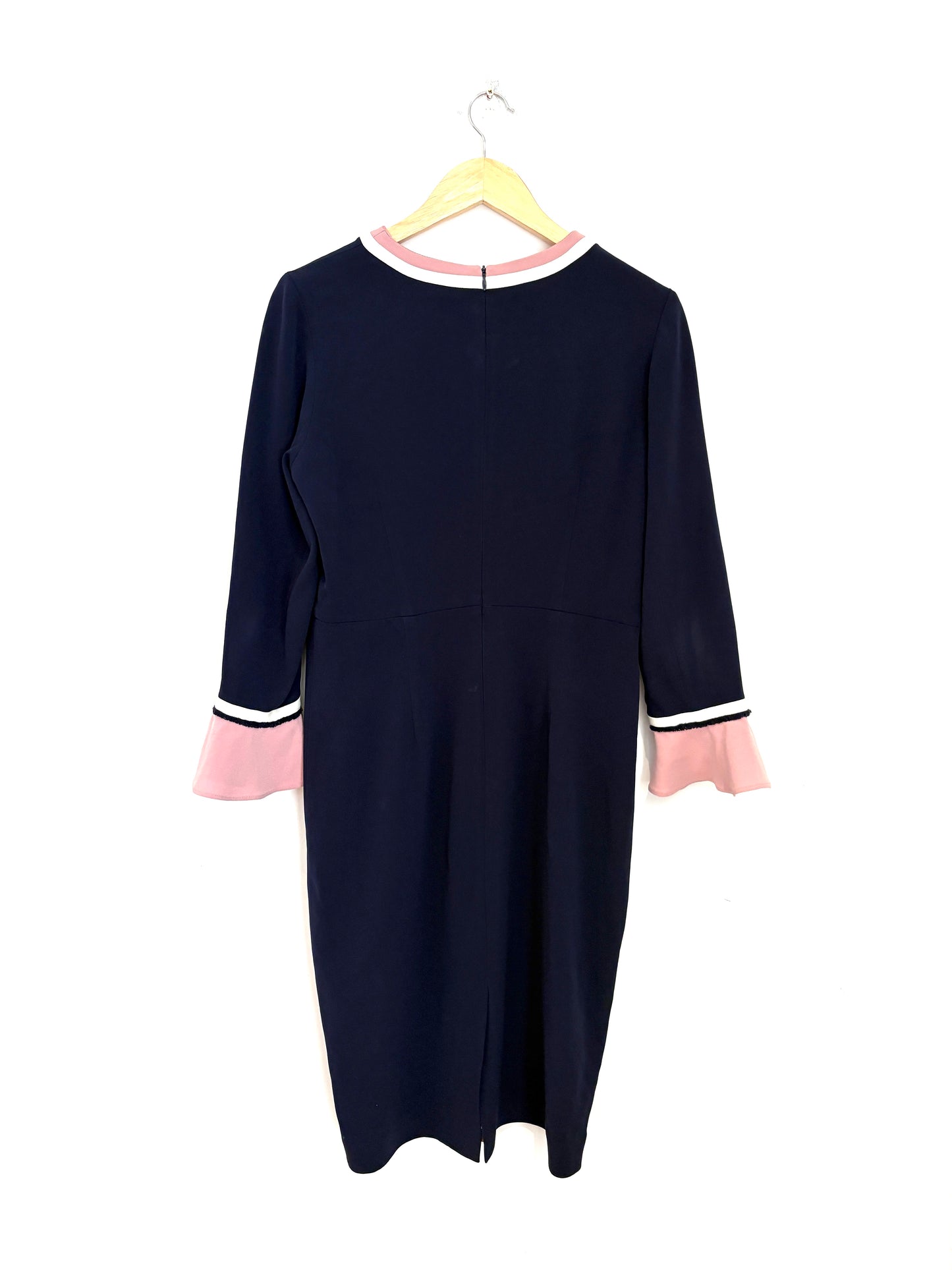 The Fold Navy Crepe Dress UK 12