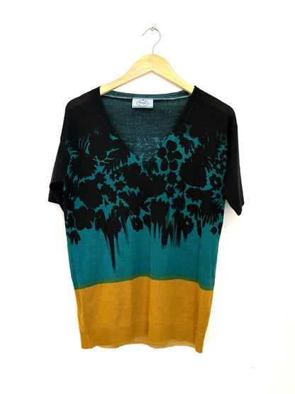 Prada Wool and Silk Print Knit