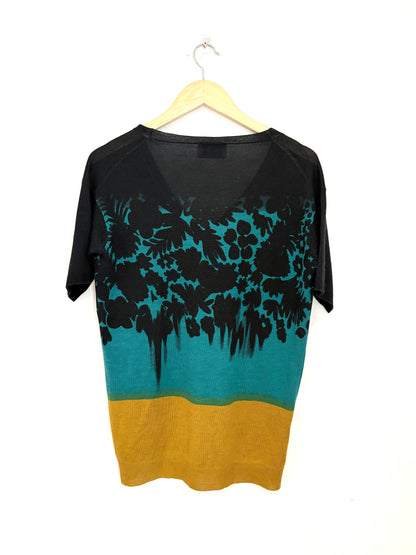 Prada Floral Print Knit Top UK 12