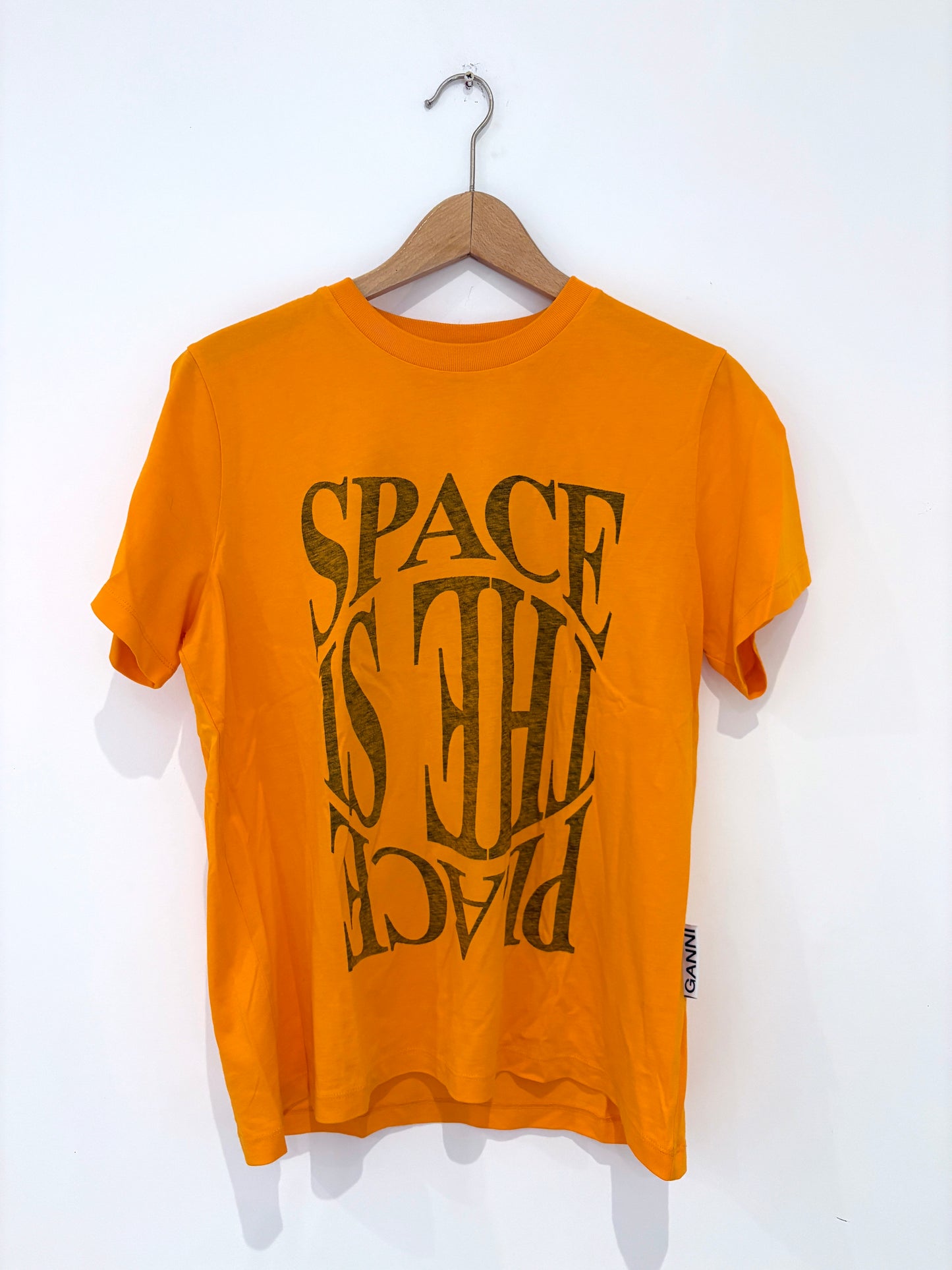 Ganni Space is the Place Slogan Tee XS
