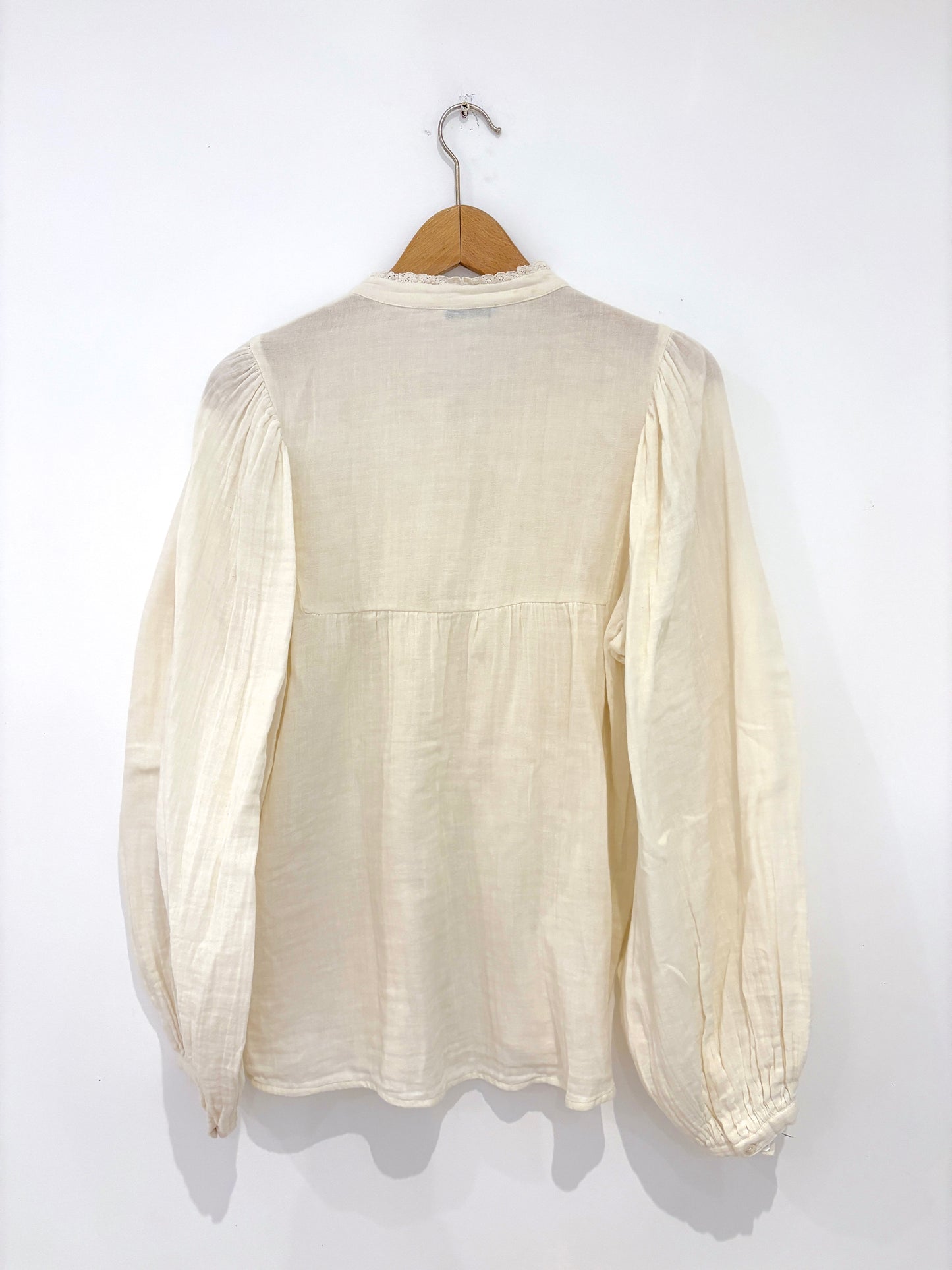 Mes Demoiselles Lace Cotton Shirt S