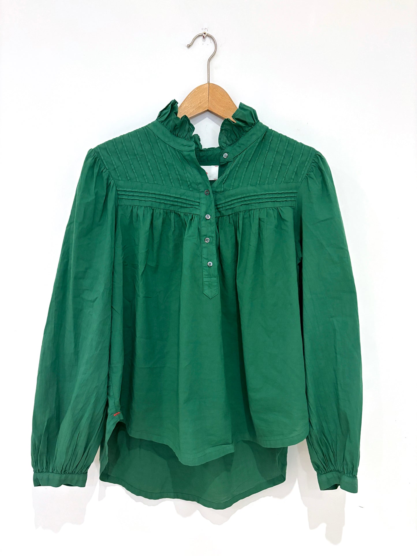 Xirena Green Cotton Blouse