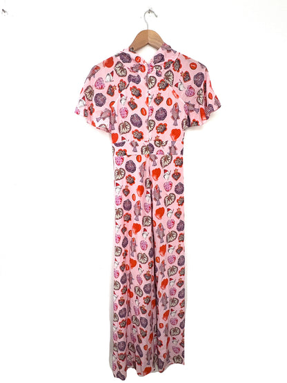 Temperley Blush Printed Crepe Dress UK 6