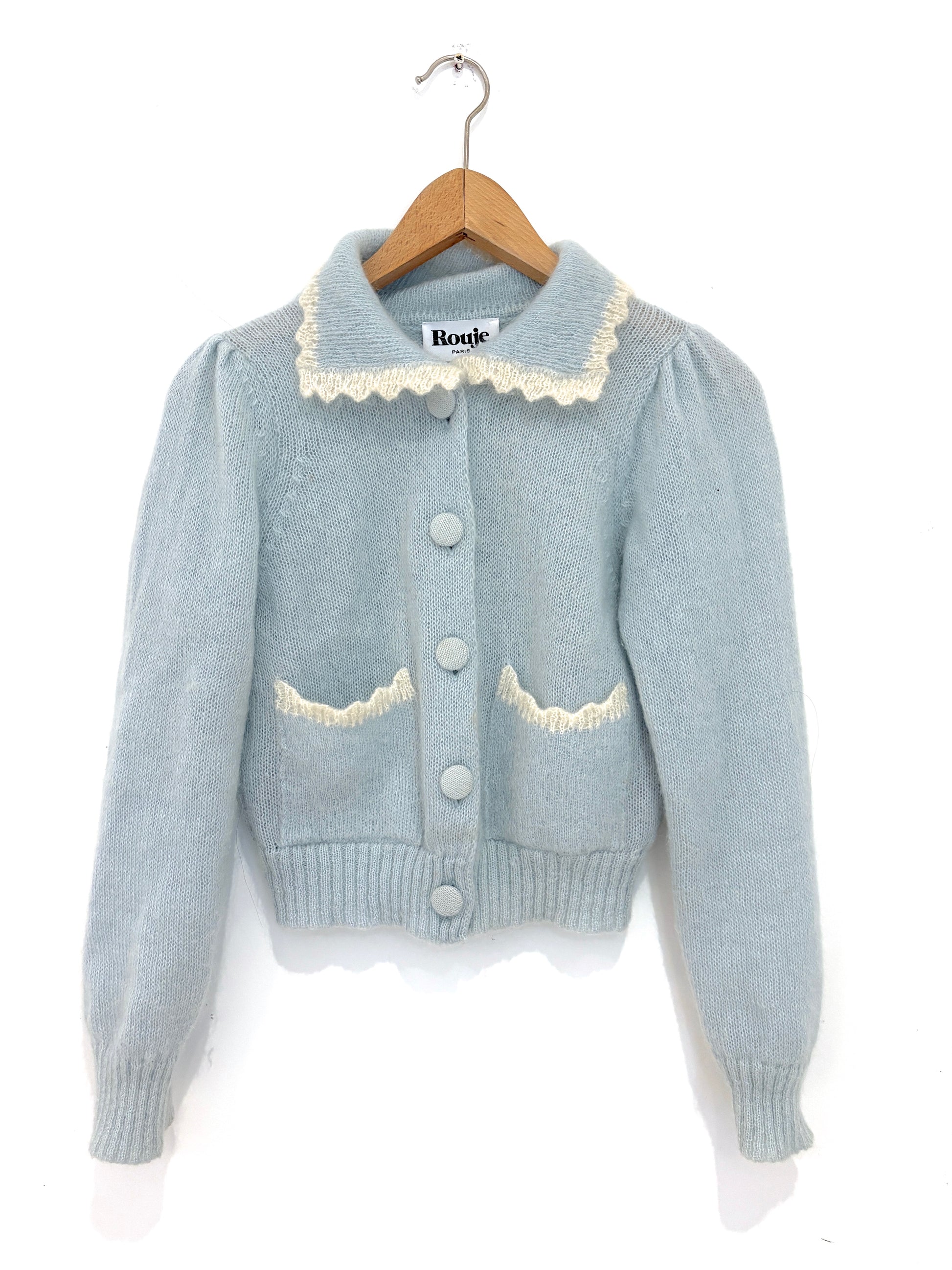Rouje Paris Alpaca Blue Cardigan 