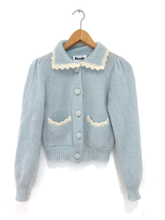 Rouje Paris Alpaca Blue Cardigan 