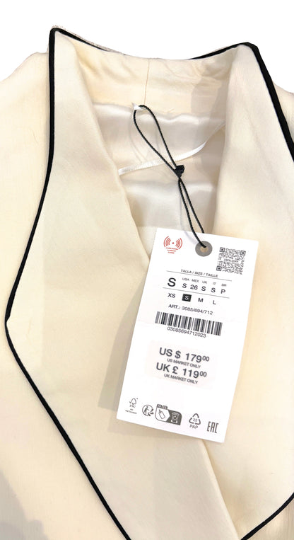 New With Tags Zara Ecru Suit S