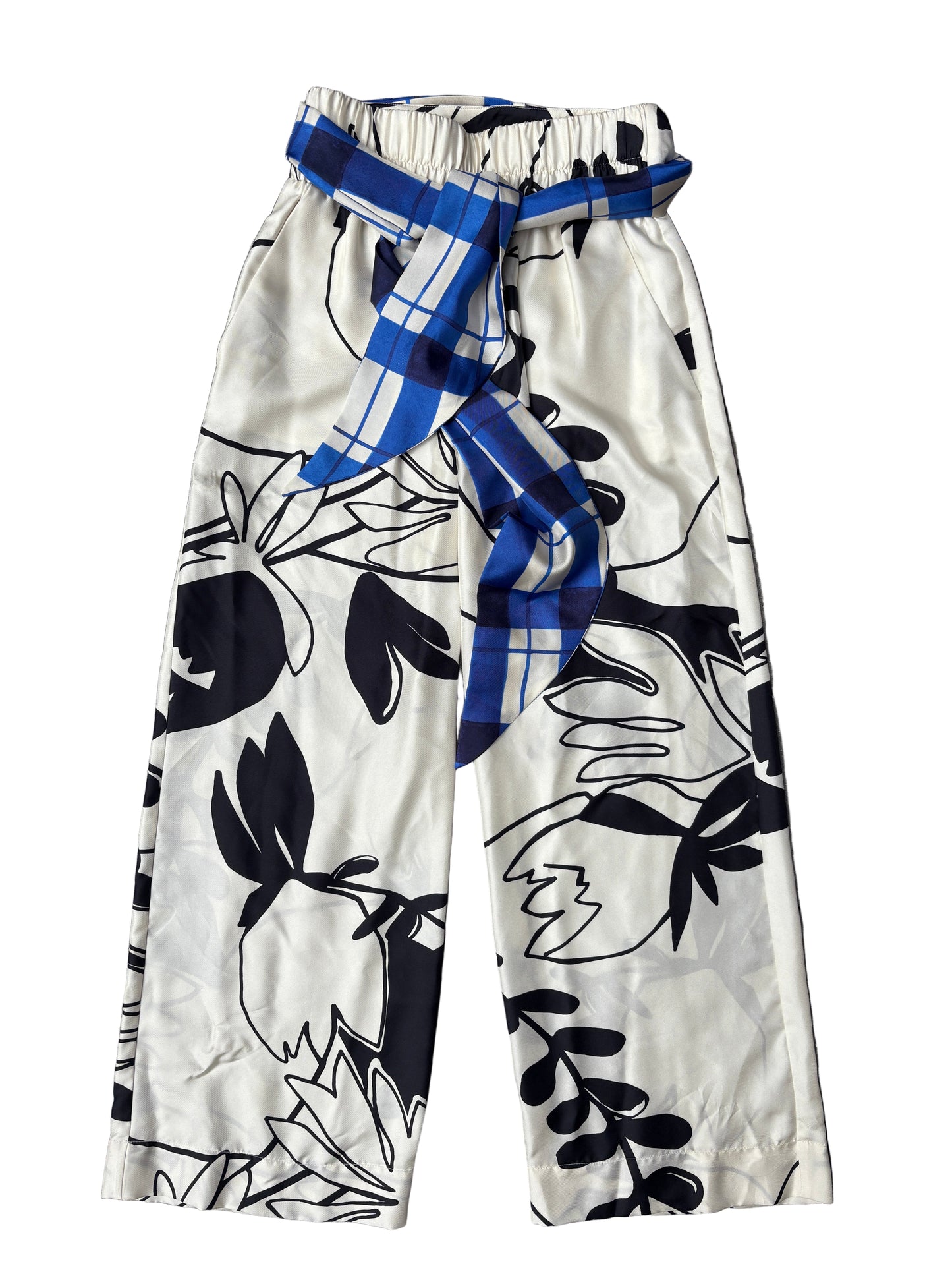 Alysi Silk Print Trousers