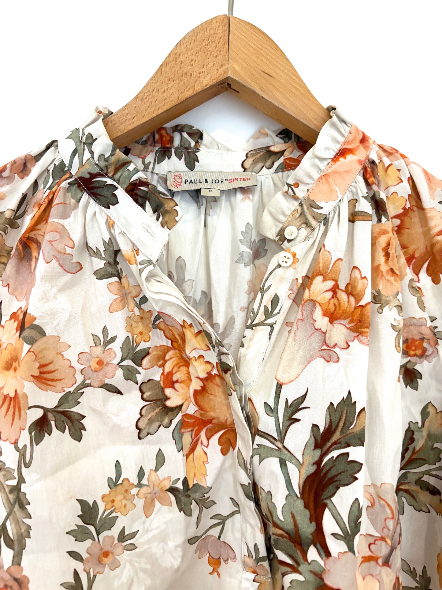 Paul & Joe Sister Floral Orange Blouse XXS