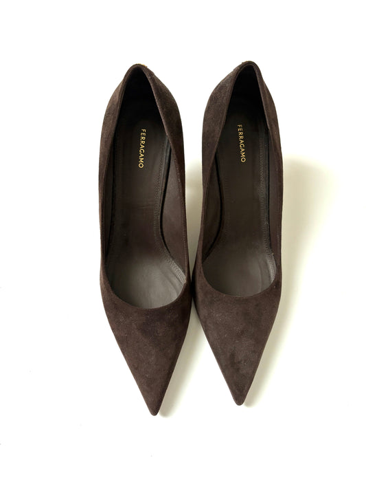 Salvatore Ferragamo Brown Suede HeelsSalvatore Ferragamo Brown Suede Heels