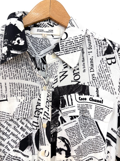 Diane Von Furstenberg Newspaper Jumpsuit UK 10