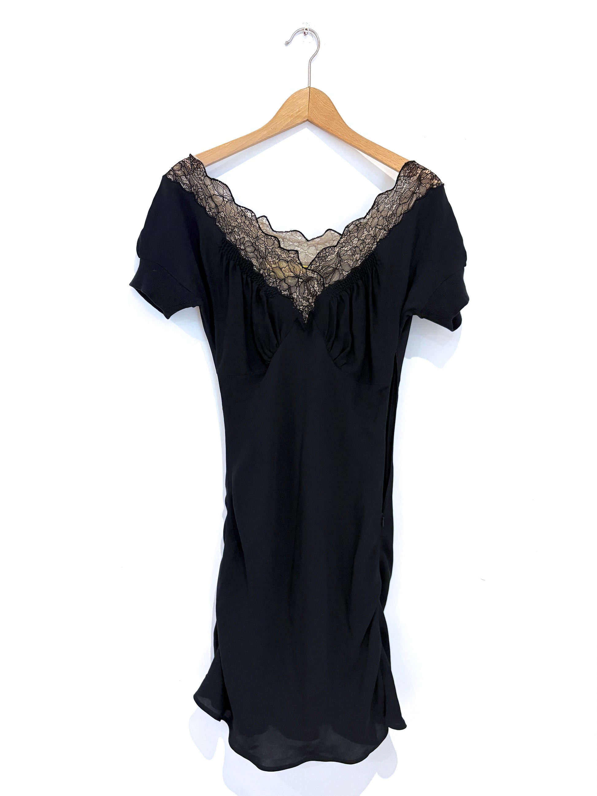 Catherine Melandrino Black Lace Dress 