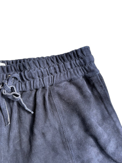 Sézane Navy Suede Shorts UK 8