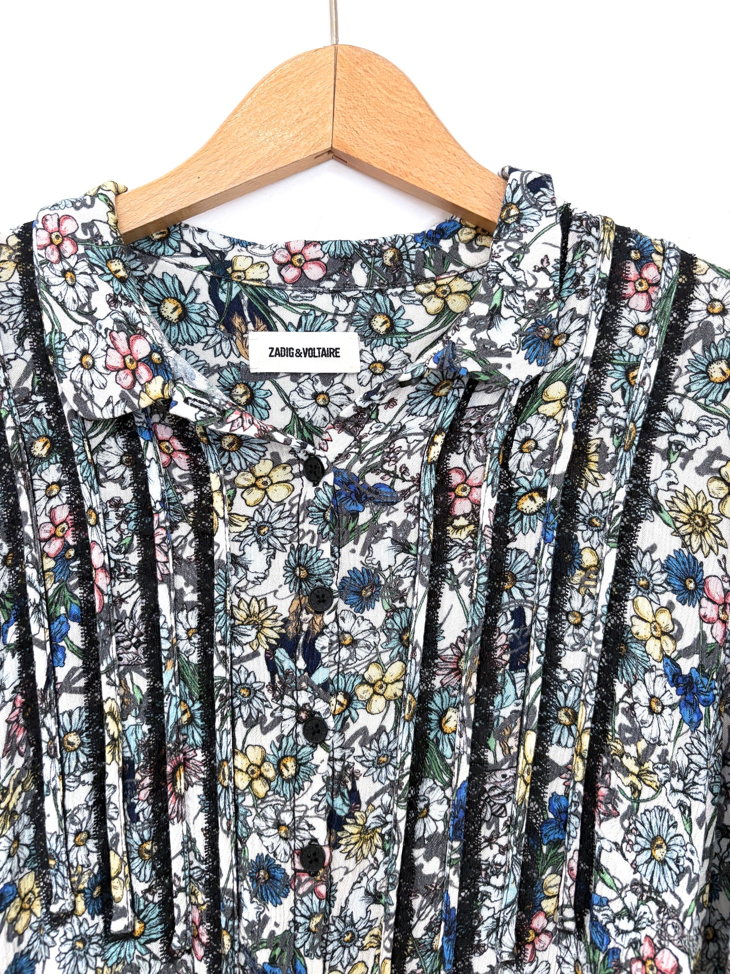 Zadig & Voltaire Raspail Crinkle Flower Dress XS