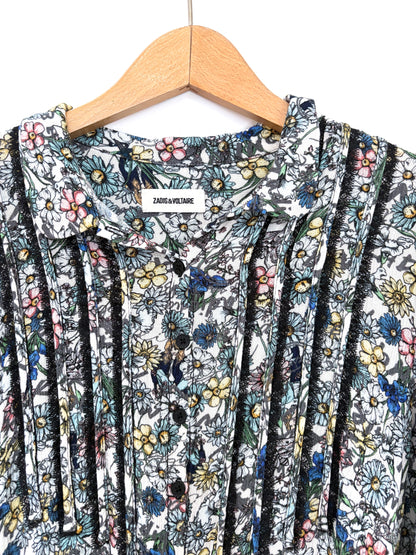 Zadig & Voltaire Raspail Crinkle Flower Dress XS
