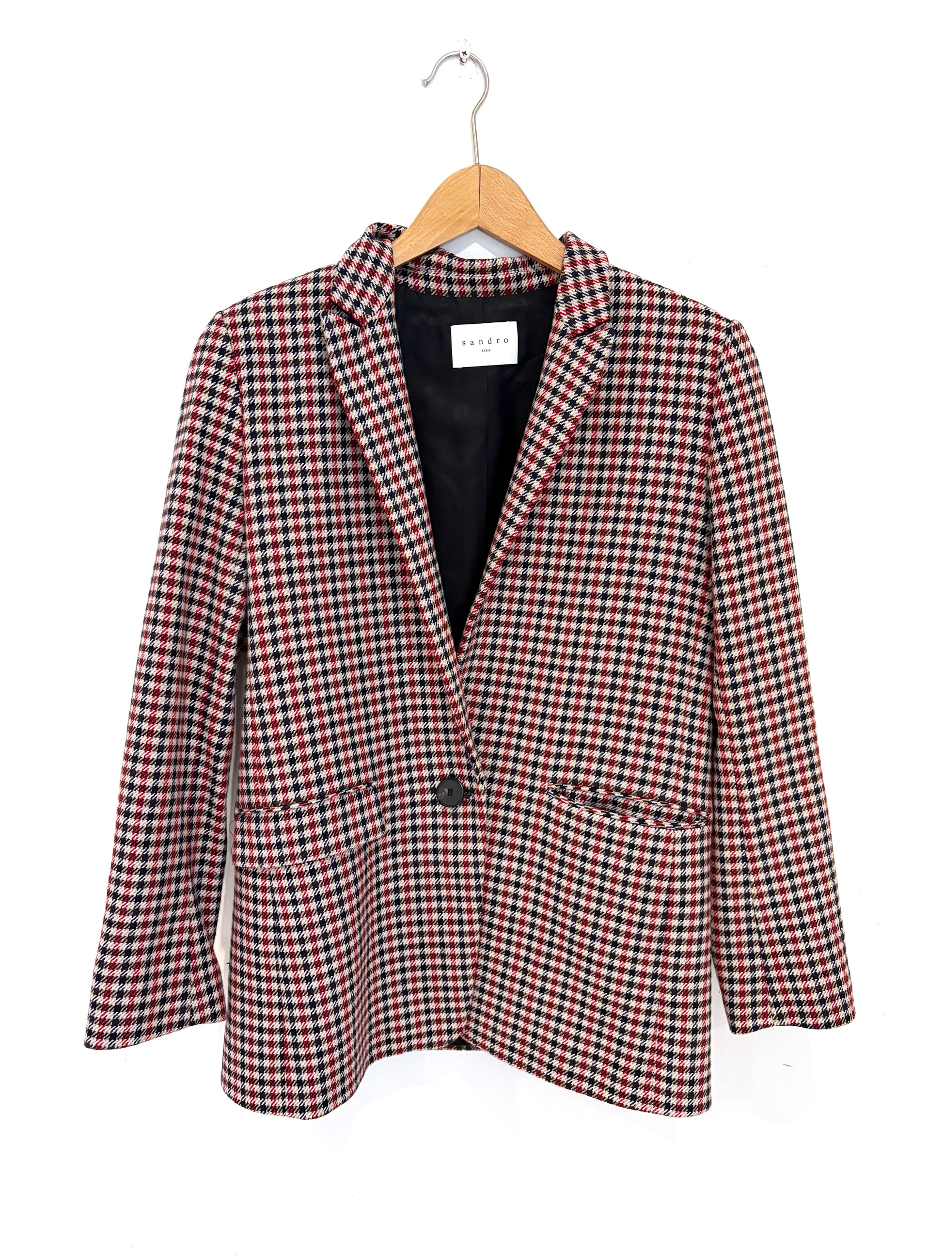 Sandro Check Blazer