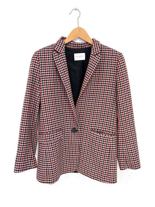 Sandro Check Blazer