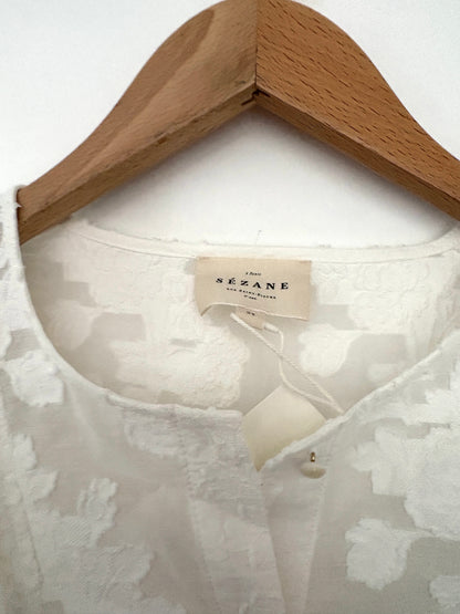 Nw With Tags Sézane White Lace Blouse UK 6