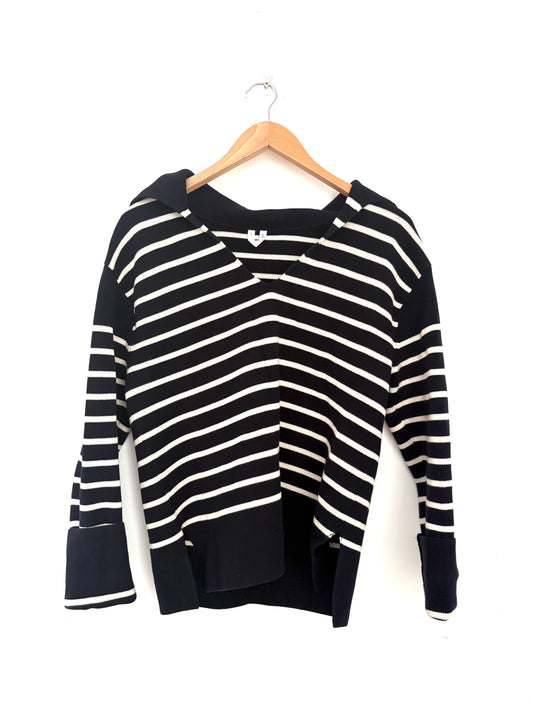 Arket Navy Striped Jumper