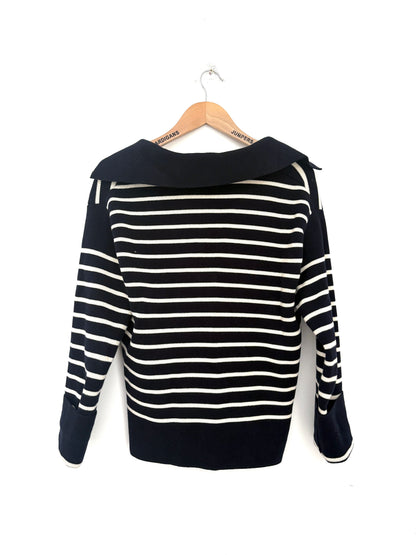 Arket Navy Striped Jumper S