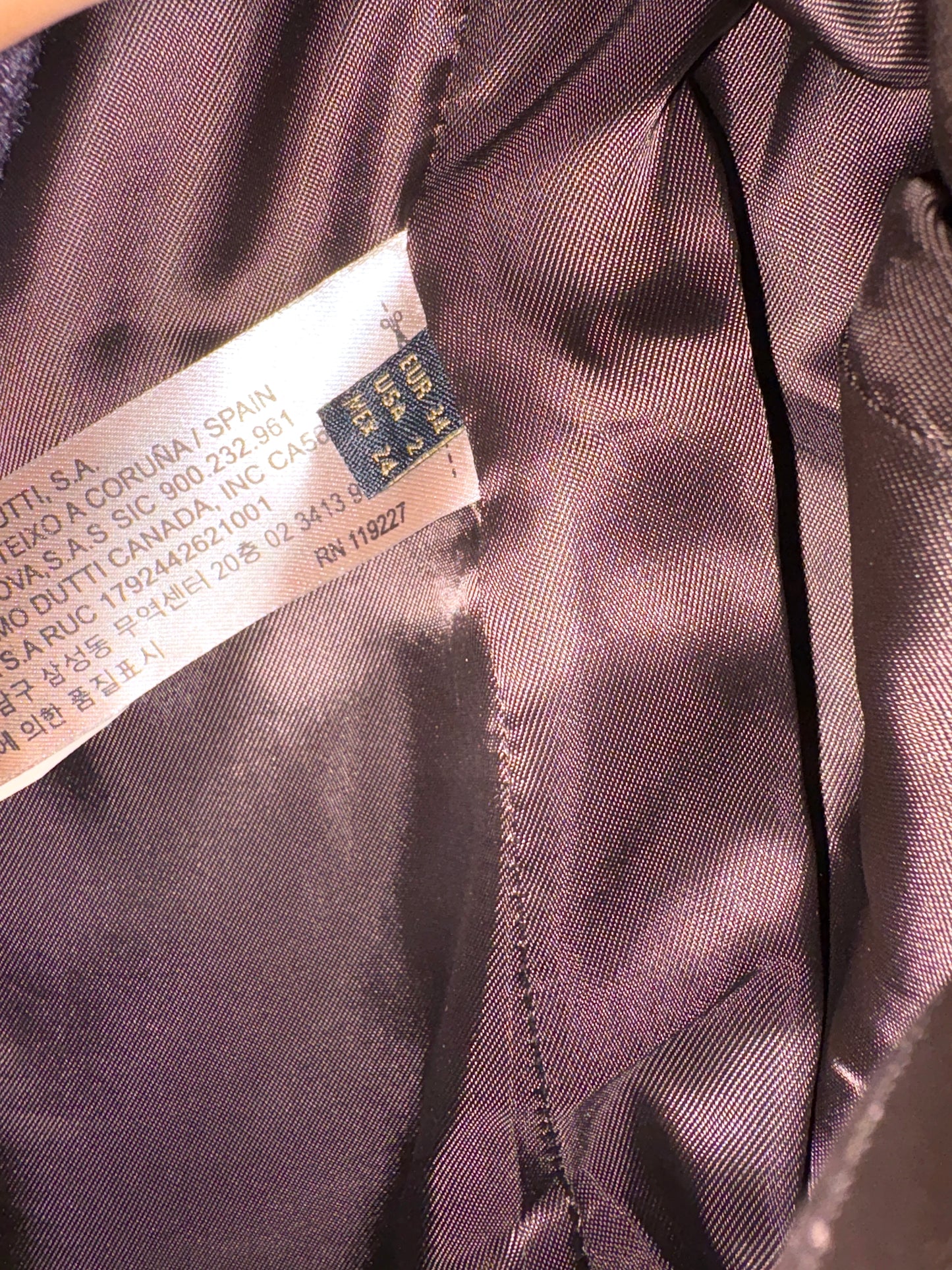 Massimo Dutti Purple Tweed Blazer UK 6