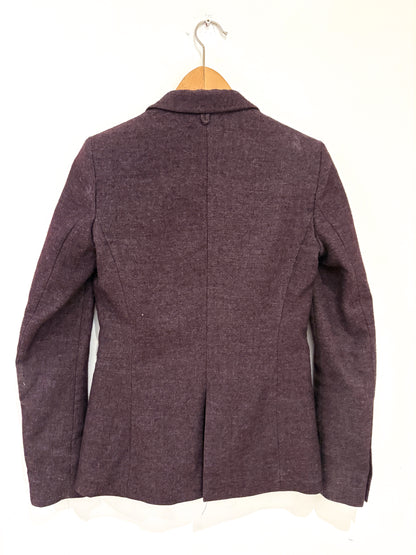 Massimo Dutti Purple Tweed Blazer UK 6