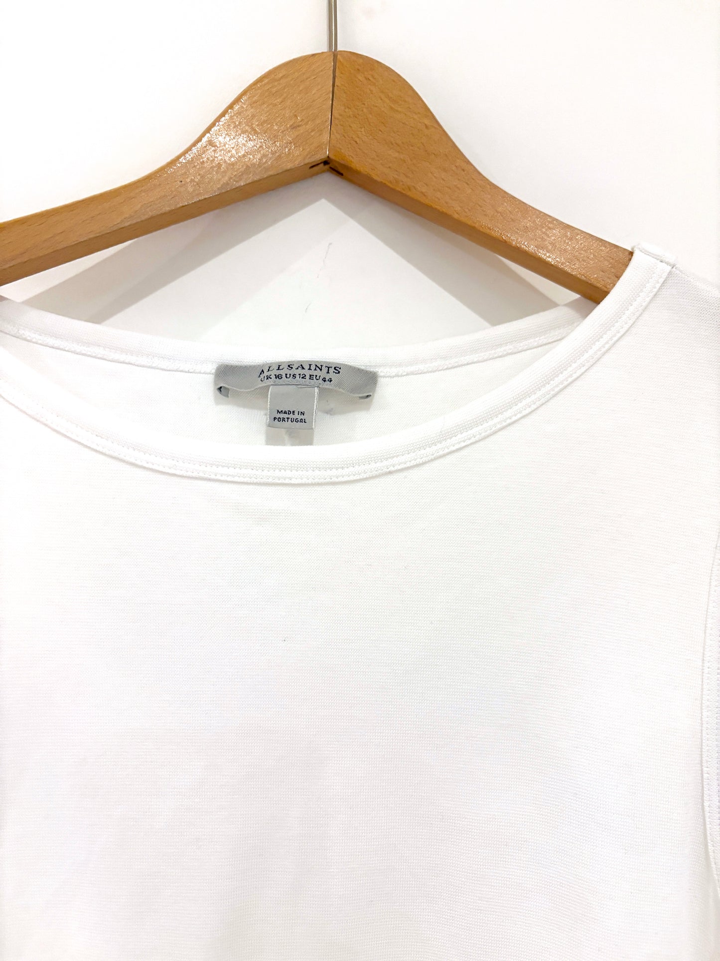 All Saints White Maxi Dress UK 16