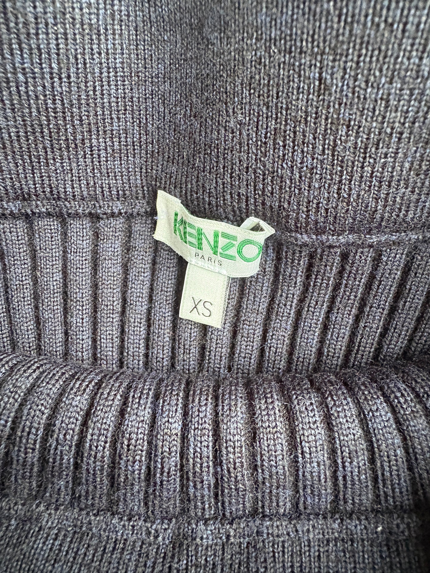 Kenzo Navy Ribbed Skirt XS