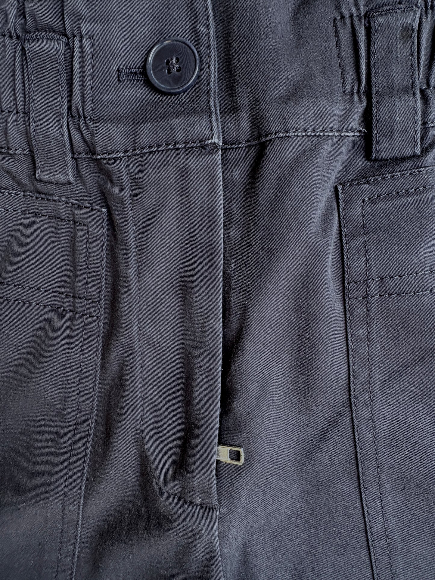 Me+Em Navy Cotton Trousers UK 8