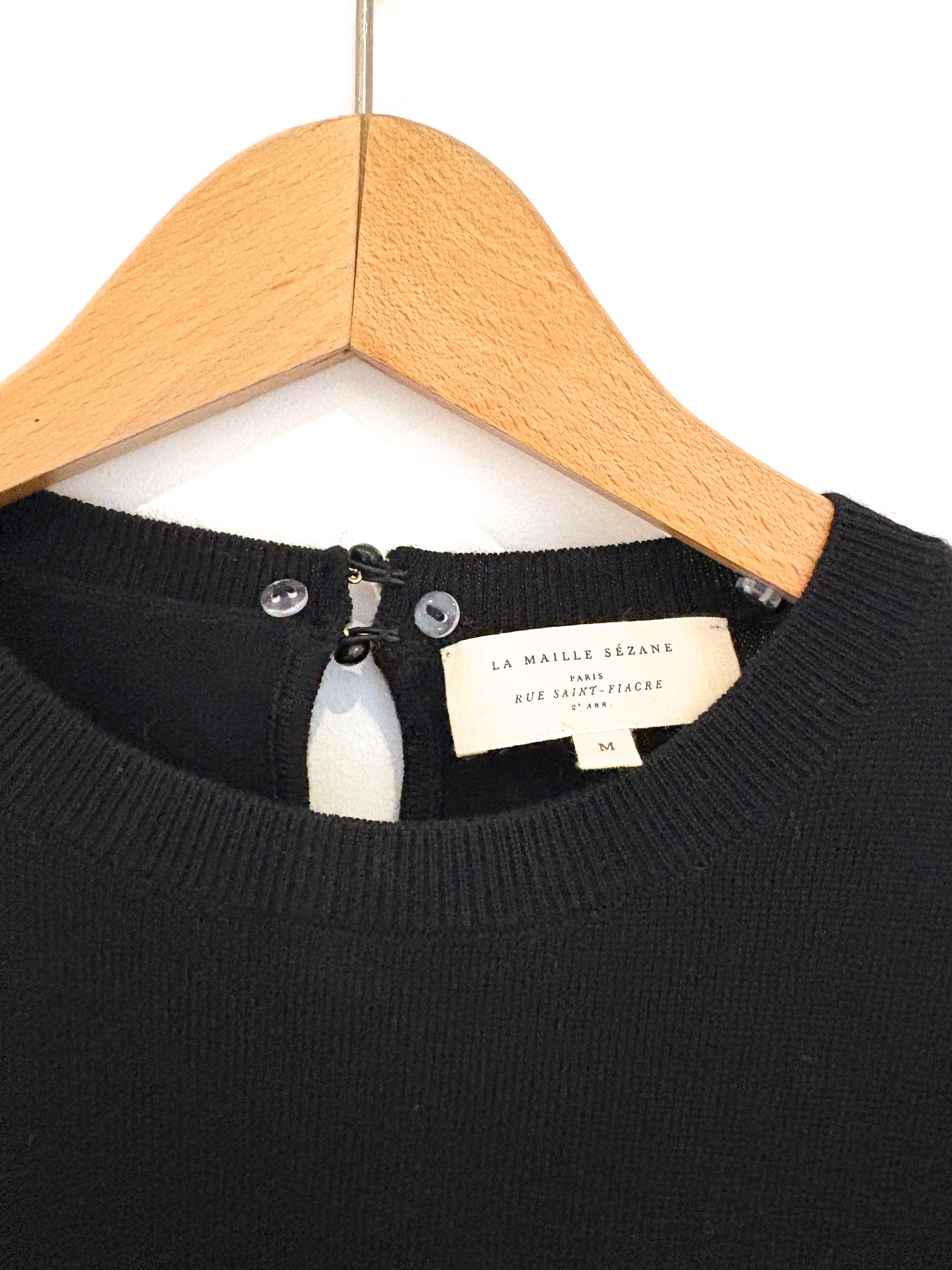 Sézane Black Wool Knit M
