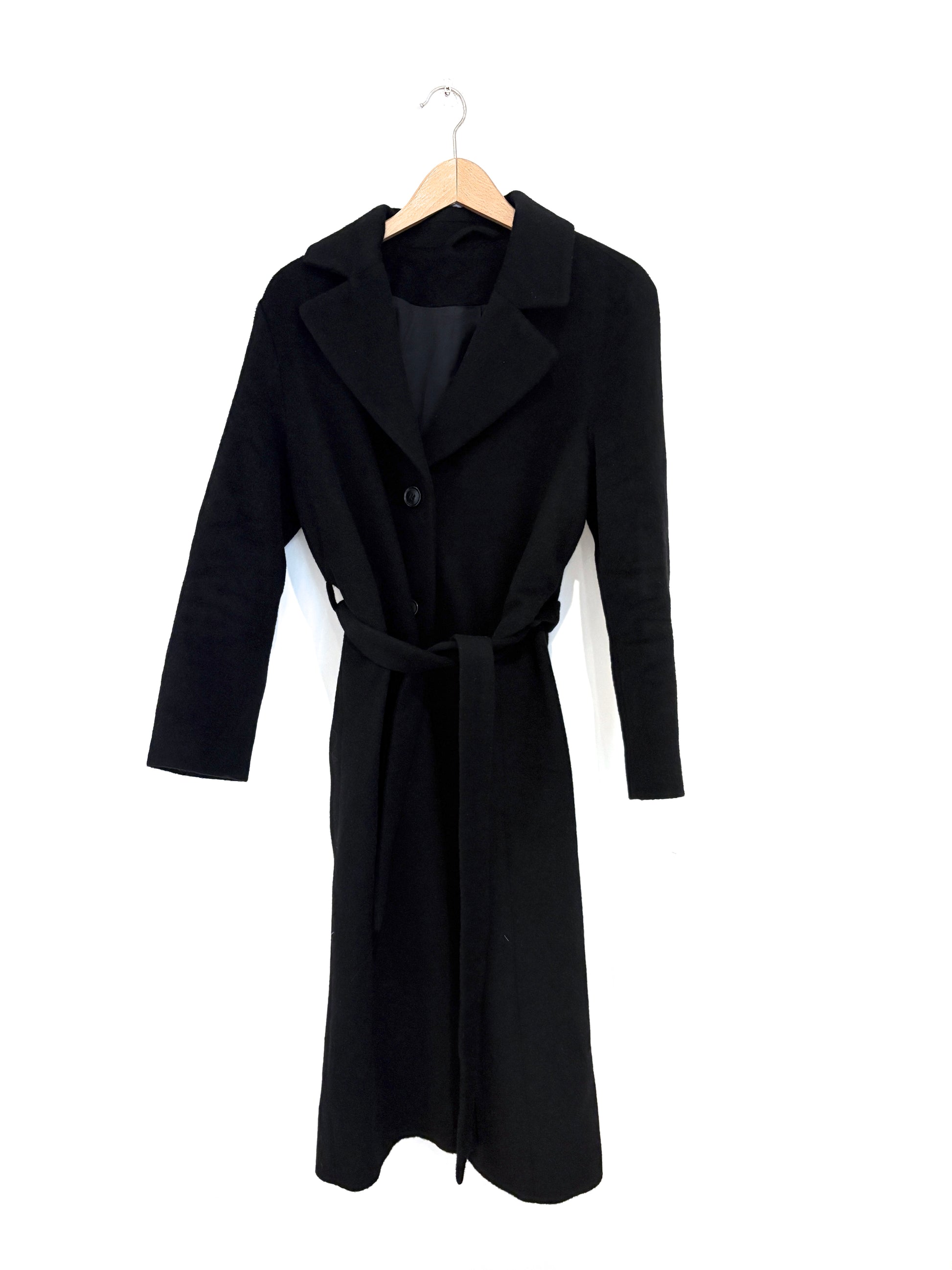 & Other Stories Belted Black Coat
