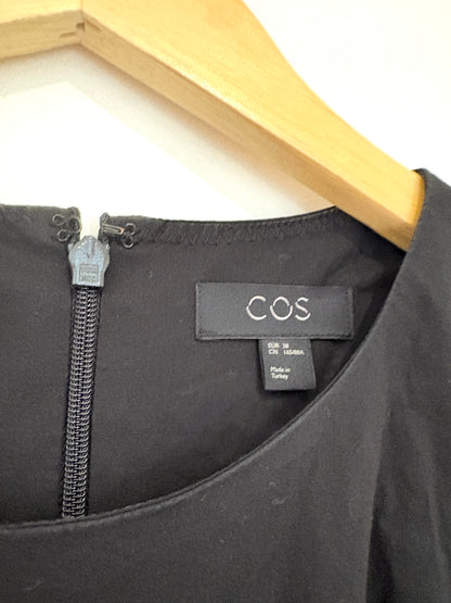 COS Black Cotton Dress UK 10